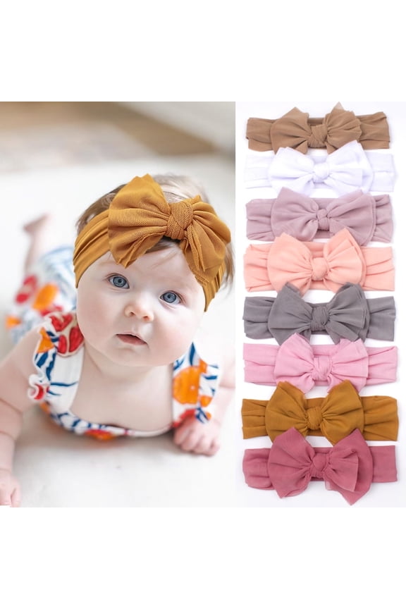 Newborn Baby Girl Headband Bow Mesh Baby Headband Girls Spring/Summer 0-36 Months（1PC）