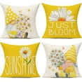 thumbnail image 1 of Yoyauz Outdoor Pillow Covers 18×18inch,Watercolor Bee Dwarf Sunflower Waterproof Throw Pillow Cover Decorative Cushion Case for Patio Garden Couch Sofa,Daisy Branch Beehive, 1 of 6