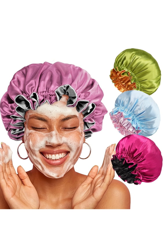 Satin Hat Sleep Hair Cap - Silk Hat, Suitable For Various Hairstyles, Equipped With Elastic Soft Band For Hair Care