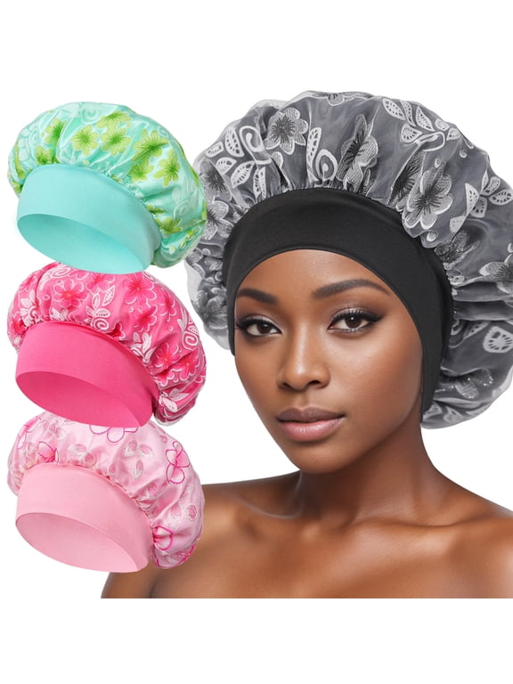 Satin Hat Sleep Hair Cap - Silk Hat, Suitable For Various Hairstyles, Equipped With Elastic Soft Band For Hair Care