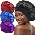 thumbnail image 1 of Yoyauz Satin Hat Sleep Hair Cap - Silk Hat, Suitable For Various Hairstyles, Equipped With Elastic Soft Band For Hair Care, 1 of 6
