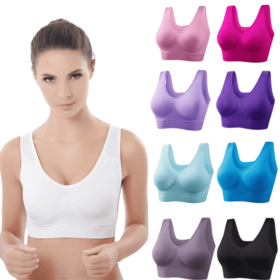 Yoyauz Seamless Sports Bra Without Steel Ring Yoga Bra, With Detachable Pad, Suitable For Women