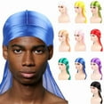 thumbnail image 1 of Yoyauz Silky Durag Hood Bandana Super Soft, Breathable Wrinkleproof Satin Durab Suitable for 360 degree waves, braids, wide tail Doo Rag Premium Silk Durag Suitable for men and women, 1 of 7