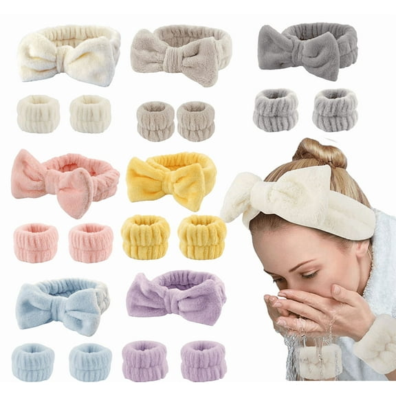 Yoyauz Spa Headband And Wristband Set, Face Wash Headband Makeup Skin Care Headband Wristband For Face Washing