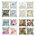 thumbnail image 1 of Yoyauz Spring Pillowcase 18 "x18" Lnch Watercolor Flower Leaves and Butterfly Farmhouse Decoration Summer and Spring Decorations Pillowcase, 1 of 4