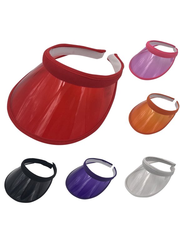 Summer Unisex Sun Visors Hats Plastic Clear UV Protection Cap for Sports Outdoor Activities