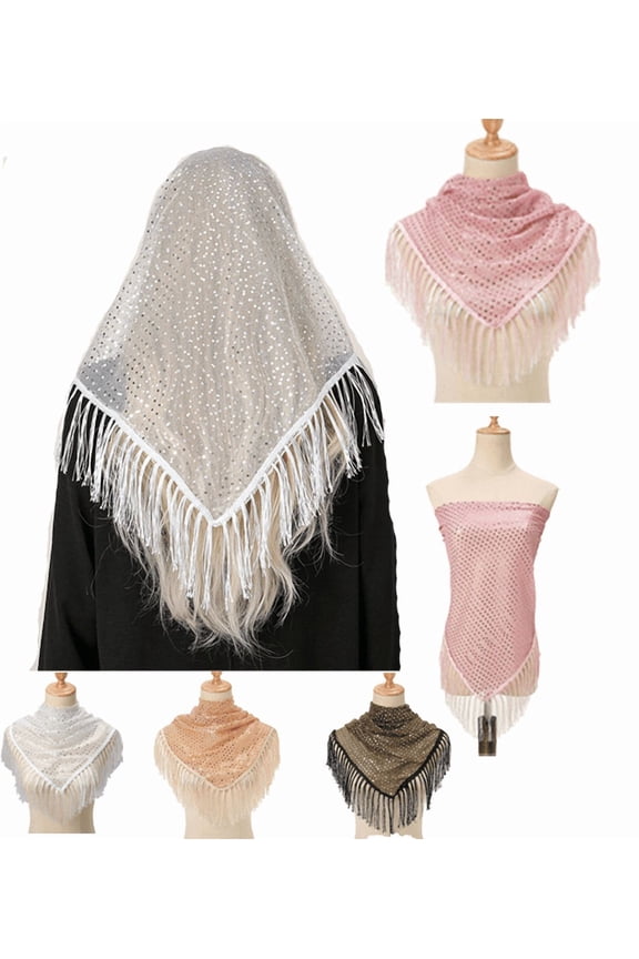 Triangle Lace Mantilla Veil Tulle Scarf Shawl Covering Church Veil for Mass Wedding Bridesmaids
