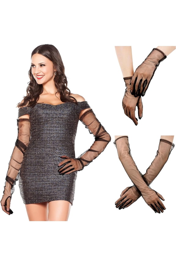 Tulle Mesh Gloves Are Suitable For Sun Protection For Opera Party Clothing