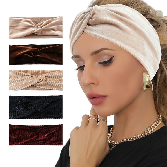 Yoyauz Velvet Bandana, Knotted Bandana, Headband, Non-slip, Bohemian Headband, Women's Hair Workout, Sports, Yoga,Skin Care