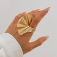 thumbnail image 1 of Yoyauz Wide Bands Rings Thick Rings For Women Irregular Thick Gold & Silver Rings Simple Statement Rings Jewelry Gifts For Women, 1 of 6