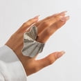 thumbnail image 1 of Yoyauz Wide Bands Rings Thick Rings For Women Irregular Thick Gold & Silver Rings Simple Statement Rings Jewelry Gifts For Women, 1 of 6