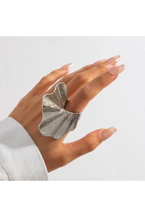 Wide Bands Rings Thick Rings For Women Irregular Thick Gold & Silver Rings Simple Statement Rings Jewelry Gifts For Women