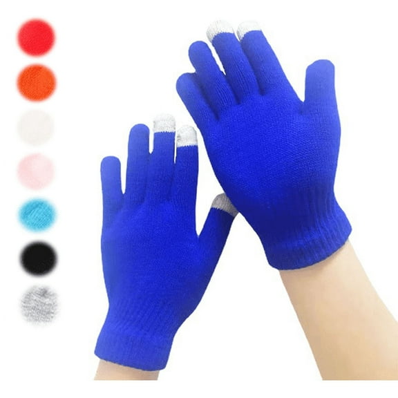 Yoyauz Winter Knitted Gloves, Men's And Women's Touch Screen Cold Weather Gloves, Full Finger Warm Non-Slip Gloves For Hiking