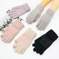 thumbnail image 1 of Yoyauz Winter Knitted Gloves, Men's And Women's Touch Screen Cold Weather Gloves, Full Finger Warm Non-Slip Gloves For Hiking, 1 of 5