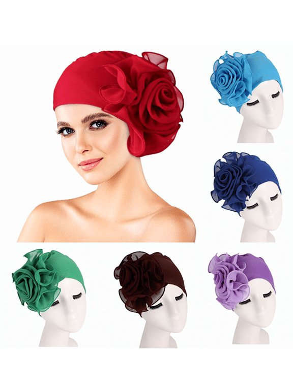 Women's Elegant Fashion Caps Chemotherapy Hats Beanies Muslim Hats Stretch bandana caps