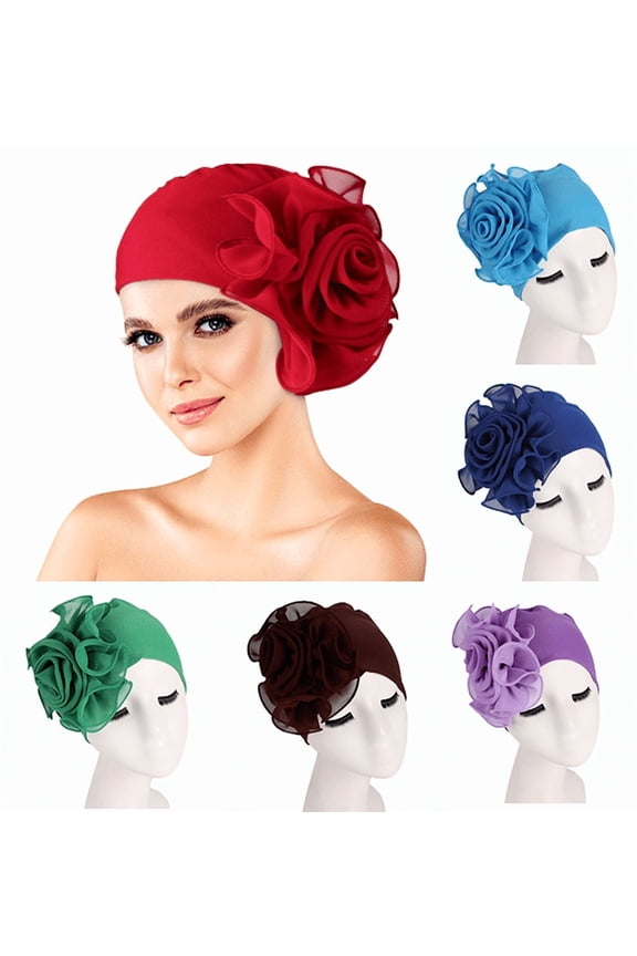 Women's Elegant Fashion Caps Chemotherapy Hats Beanies Muslim Hats Stretch bandana caps