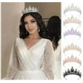 thumbnail image 1 of Yoyauz Women's Gemstone Crowns and Crowns, Crystal Queen Crowns, Silver Wedding Crowns for Bridals, Metal Birthday Barmitzor Tiaras, 1 of 7