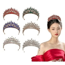 Yoyauz Women's Gold Crown Crystal Princess Tiara Crystal Queen's Crown Wedding, Bridal Hair Ornament Birthday Prom, Beauty Pageant Party  Barmitzvah Rite of Passage, Photo Props