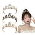 thumbnail image 1 of Yoyauz Women's Gold Crown Crystal Princess Tiara Crystal Queen's Crown Wedding, Bridal Hair Ornament Birthday Prom, Beauty Pageant Party  Barmitzvah Rite of Passage, Photo Props, 1 of 10