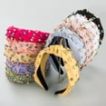thumbnail image 1 of Yoyauz Women's Headbands Pearl Crystal Knot Headband Rhinestone Embellished Gemstone Headband Women's Christmas Holiday Hair Accessories Holiday Party Gifts, 1 of 6