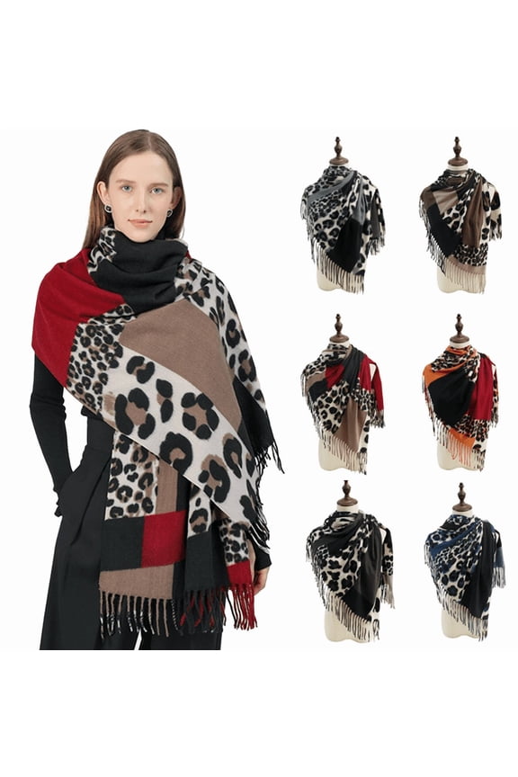 Women's Long Blanket Thick Oversized Winter Autumn Warm Scarf Large Plaid Scarf Shawl Ladies Gifts