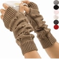 thumbnail image 1 of Yoyauz Women's Long Fingerless Gloves Arm Warm Knit Thumbhole Stretch, 1 of 6