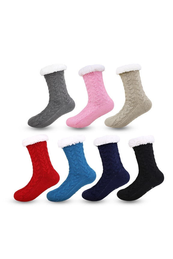 Women's Slippers, Garter Laces, Non-slip, Non-slip, Plush Non-slip, Warm And Comfortable In Winter, Thick And Comfortable, Soft Wool Cabin Socks