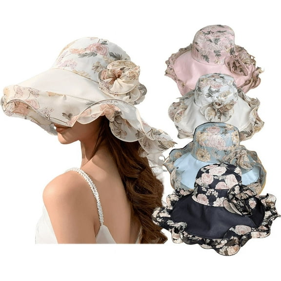 Yoyauz Women's Sun Soft Hat Wide Brim UV Protection Summer Cap Reversible Foldable Beach Hat Women's