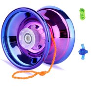 MAGICYOYO MGYOYOK2CPP - Yoyo reattivo per principianti, sfera professionale K2 Crystal Pink Purple, kit cuscinetto non rispondente + custodia a 12 corde