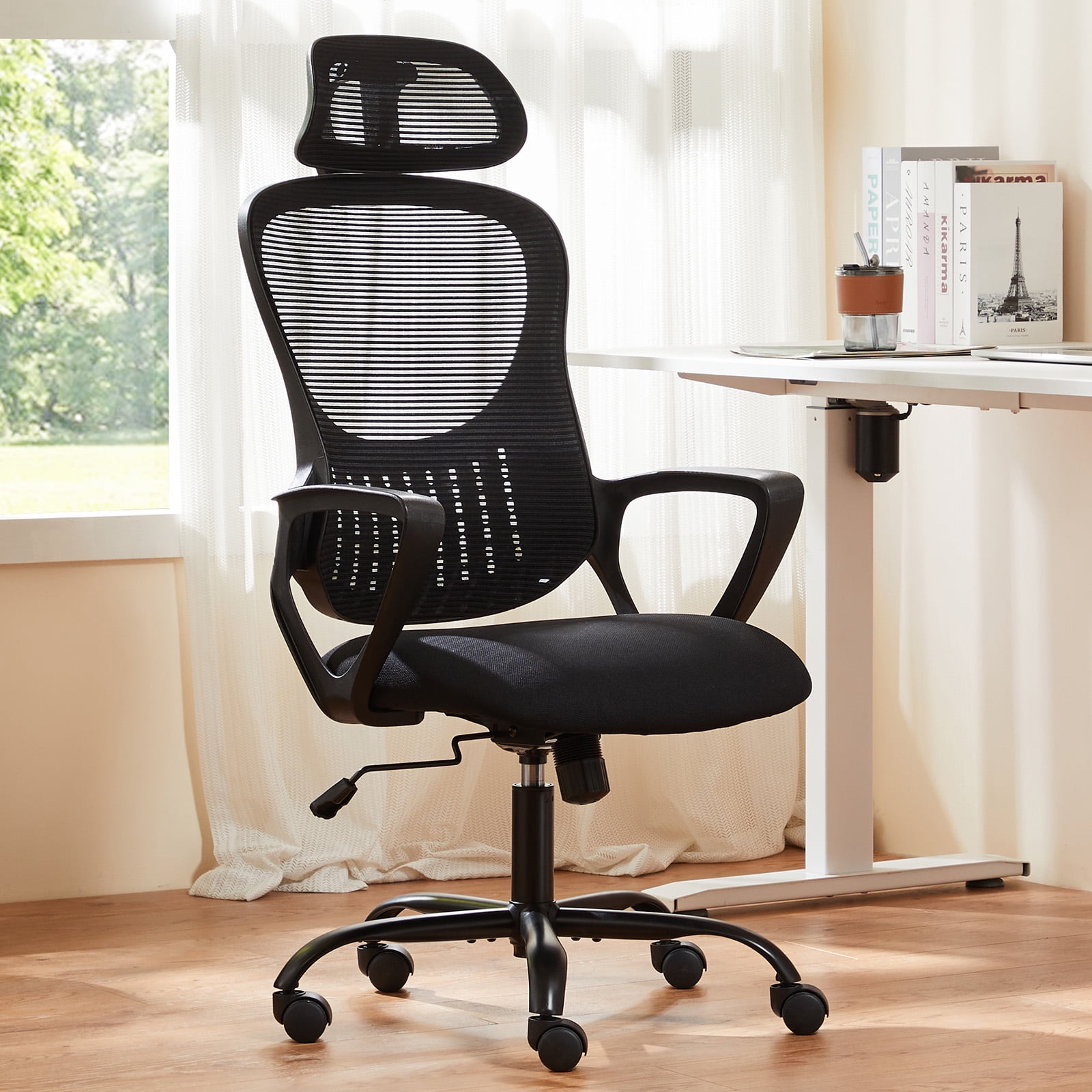 Smilemart high back office chair ergonomic mesh back chair adjustable swivel executive computer chair discount