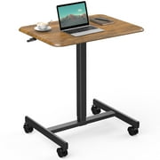 Yoyomax Small Standing Desk, Mobile Standing Desk Adjustable Height, Mobile Laptop Desk with Wheels, Rolling Desk Laptop Cart Adjustable Table for Home, Office, Classroom