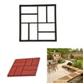 thumbnail image 1 of Yoziaaoa 1 Pcs 15.75 x 15.75 x 1.57inch Reusable Concrete Walk Path Maker, Stone Stepping Paver, Yard Garden Lawn Patio DIY Walkway Pavement Paving Form (black), 1 of 2