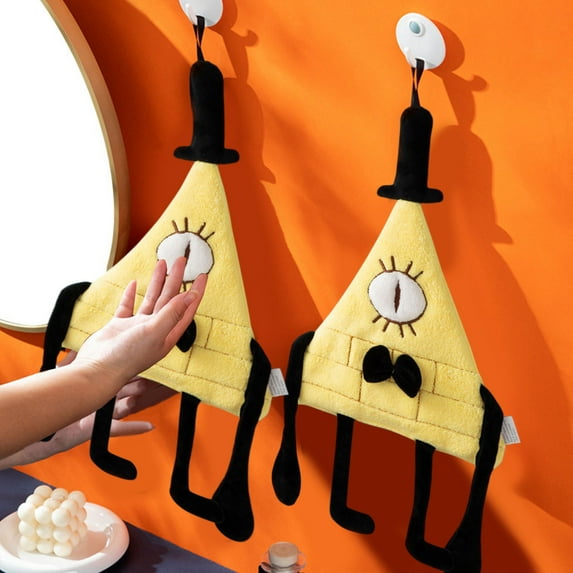 Yoziaaoa 1 Pcs Halloween Themed Absorbent Hand Towel with Hanging Loop for Kitchen and Bathroom Use, 17.7x8.6in(Multi-color)