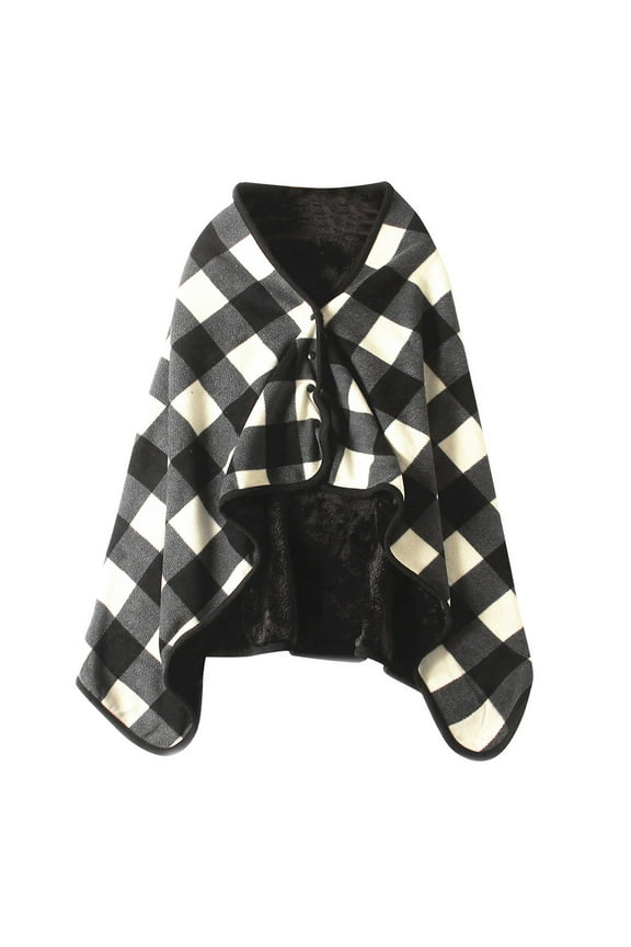 1 pcs Warm Wheelchair Blanket, Winter Plaid Shawl Scarf Multifunction Shawl Shoulder Warm Home Office Bedroom Car Trip Subway Plane for Women Lady