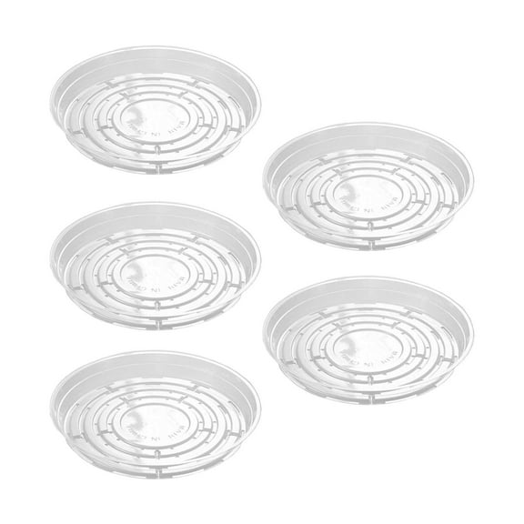 Yoziaaoa 15 Pcs Clear Plant Saucer, Durable Plastic Water Catcher Trays for Flower Pots, Plant Drip Trays for Indoor Outdoor Planter