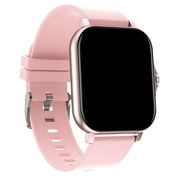 Yoziaaoa 2 Pcs GT21 Y13 Smartwatch with Stainless Steel Strap, Bluetooth Calling Function with Call Reminder, 1.7 Inch Touch Screen Fitness Tracker, Multi Language Support for Global Use(Pink)