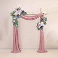 thumbnail image 1 of Yoziaaoa 2 Pcs Simulation Arch Flower Welcome Flower Row Lintel Flower Water Sign Corner Flower Artificial Flower Wedding Decoration(Purple), 1 of 6