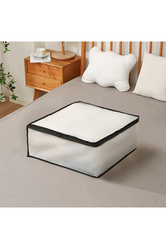 2 pcs Storage Bags Quilt Storage Bag Clothing Quilt Storage Box Proof Transparent Visible Moving Duffel Bag