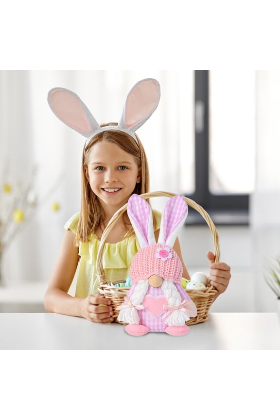 3 Pcs Easter Bunny Stuffed Toy, Egg Hunting Plushie, 10 Inch Bunny Doll with Eggs, Holiday Decoration Gift