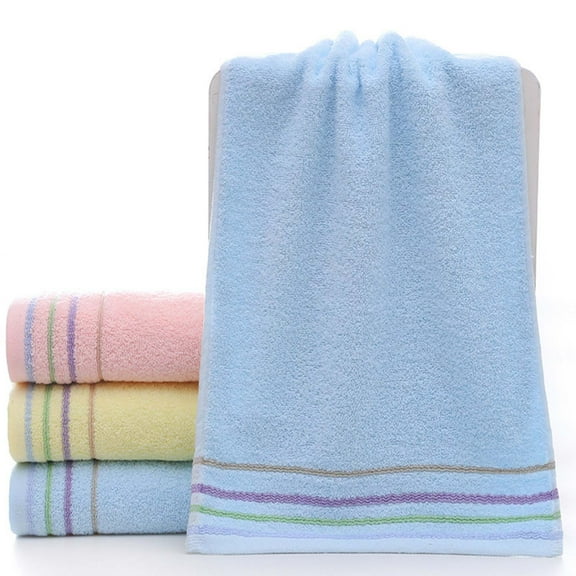 Yoziaaoa 4 Pcs Assorted Bath Towels Thick Comfortable Towels for Home Shower Bathroom Spa and Family Use and Breathable Design (Blue,28.74*13.38in)