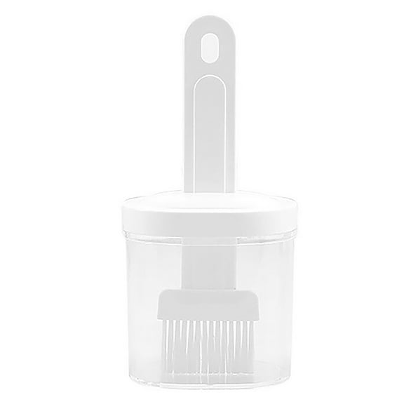 Yoziaaoa 4 pcs Basting Brush with Container Heat Resistant Oil Sauce Brush for BBQ Grilling Baking and Pastries Easy to Clean Non-slip Handle