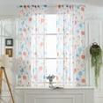 thumbnail image 1 of Yoziaaoa 4 pcs Sheer Curtain Valances for Kitchen Windows 1 Panels, Sheer Tier Curtains Rod Pocket Faux Linen Half Curtains for Bathroom Small Window, 1 of 4