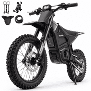 Yozma IN10 2600W Electric Dirt Bike for Teens Adults, 40 MPH, 48V 23.4Ah, 53-Mile Range, Black