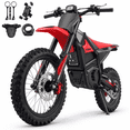 thumbnail image 1 of Yozma IN10 2600W Electric Dirt Bike for Teens Adults, 40 MPH, 48V 23.4Ah, 53-Mile Range, Red, 1 of 11