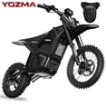 thumbnail image 1 of Yozma IN10 2600W Electric Dirt Bike for Adults, 40 MPH Off-Road Electric Motorcycle with 48V 23.4Ah Battery, Full Hydraulic Brakes and Suspensions E Dirt Bike, Black, 1 of 11