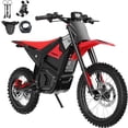 thumbnail image 1 of Yozma IN10 PRO Electric Dirt Bike, 5500W Peak Motor Max 50 Mph, 60V 27Ah Battery, 17"/14" Tires, Dual Hydraulic Brakes, All Terrain Motorized Dirt Bikes, Red, 1 of 11