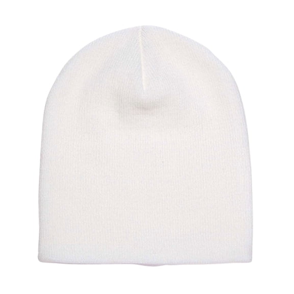 Yp Classics Beanie 100% Acrylic, Hypoallergenic Soft Knit Cozy Solid Winter Hat (White)