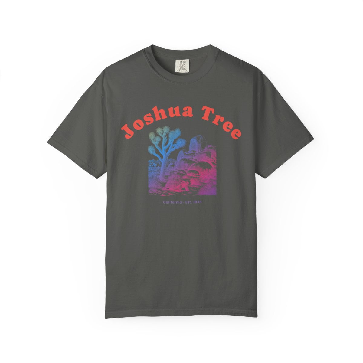 Large Pepper Tree Yrill Joshua Tree Joshua Tree & Tortoise Coral Red Lettering Comfort ...