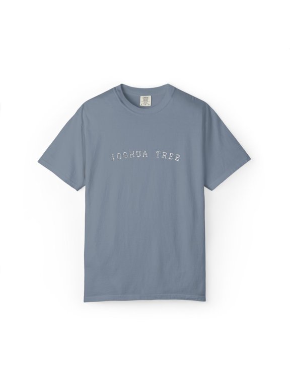 Joshua Tree Varsity College Embroidery Comfort Colors 1717 Cotton T-Shirt - Blue Jean, S