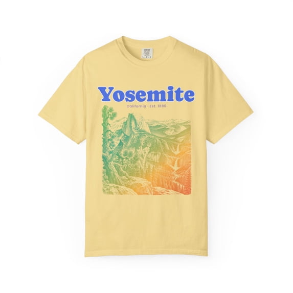 Yrill Yosemite Half Dome Cobalt Blue Lettering Comfort Colors 1717 ...